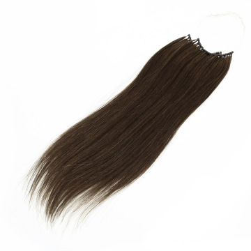 No Tip Hair with Micro Ring Brazilian Hair 10-26inch Brown #4 Straight Human Vigin Remy Hair Feather Shape Hair Extension